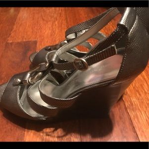 Calvin Klein Metallic Solana Wedge